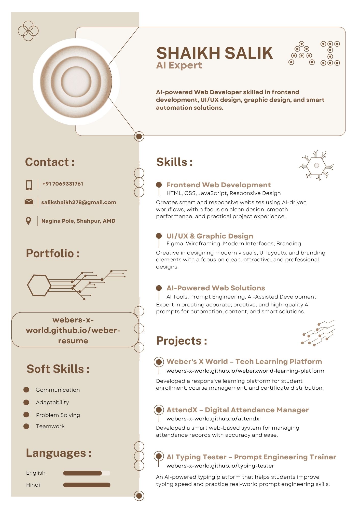 Shaikh Salik Resume
